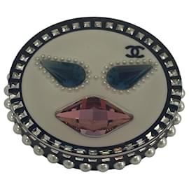 Chanel-Chanel 2016 Resin Pearl Emoji Face Brooch-Multiple colors