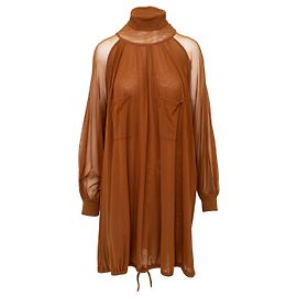 Jean Paul Gaultier Netzkleid Braun
