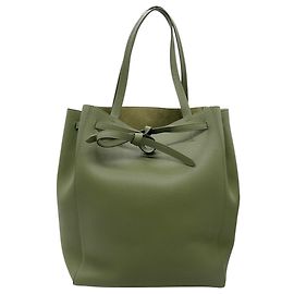Céline Bolsa de mão Cabas Phantom média em couro de bezerro macio Celine Green Verde