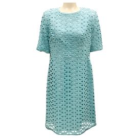 Vestido Donila em renda bordada Cerulean da Escada Azul