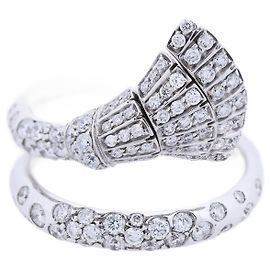 De Grisogono White Gold and Diamond Ring, Size 52 Golden