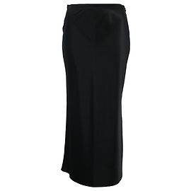 Saia Midi Joseph em Seda Preta Preto