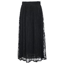 Céline Celine Midi Lace Skirt in Black Polyamide Black