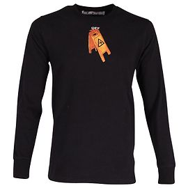 Off White OFF-WHITE Pascal Skeleton Langarm-T-Shirt aus schwarzer Baumwolle Schwarz