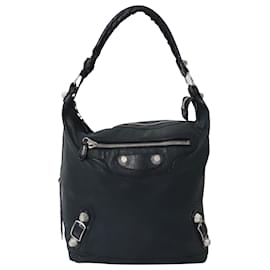 Balenciaga-Balenciaga Motocross Day Bag in Dark Green Leather-Green