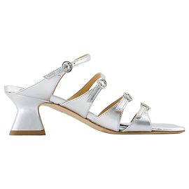 Eanna Pumps - Aeyde - Leather - Silver Silvery Metallic