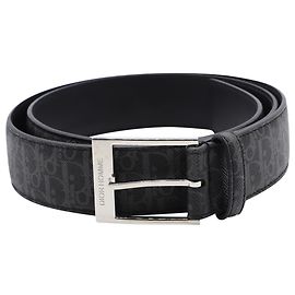 Cinturón Dior Homme Oblique en cuero de ternera negro Negro