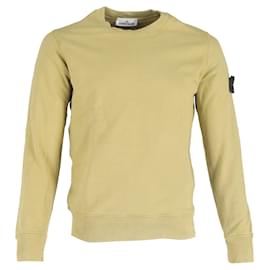 Stone Island-Stone Island Garment Dyed Fleece Sweatshirt in Dark Beige Cotton-Beige