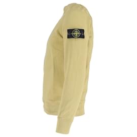 Stone Island-Stone Island Garment Dyed Fleece Sweatshirt in Dark Beige Cotton-Beige