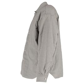 Acne-Acne Studios Oddy Padded Reversible Overshirt in Brown Cotton-Brown