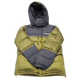 Undercover Hooded Puffer Jacket in Green Nylon Green