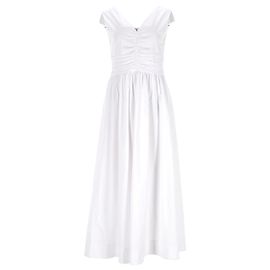 Robe Maxi Gloria de Staud en coton blanc Blanc