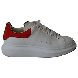 Alexander Mcqueen-Alexander McQueen Show Wedge Sneaker in White Leather-White