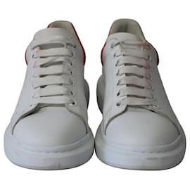 Alexander Mcqueen-Alexander McQueen Show Wedge Sneaker in White Leather-White