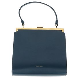 Bolsa de alça superior Clasp da Mansur Gavriel em couro azul Azul
