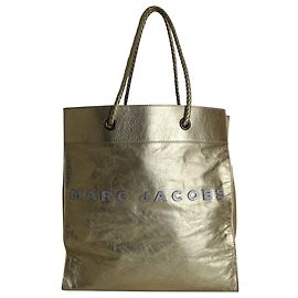 Marc Jacobs Tote ouvert métallique Marc Jacob en cuir doré Doré Métallisé