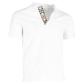 Burberry-Burberry Polo Shirt in White Cotton-White