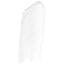 Brunello Cucinelli-Chemise Slim Fit en coton blanc Royal Oxford MOP de Brunello Cucinelli-Blanc