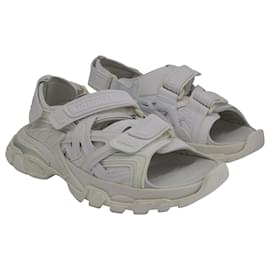 Balenciaga-Balenciaga Track Sandals in White Polyurethane -White