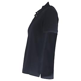Burberry-Burberry Polo Shirt in Black Cotton-Black