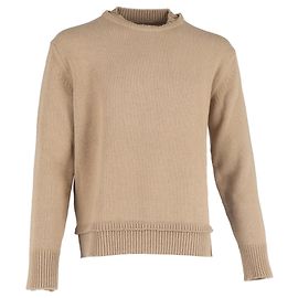 Maison Martin Margiela Maison Margiela Elbow-Patch Knitted Jumper in Beige Wool Beige