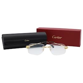 Cartier-Óculos Cartier CT0284O em metal dourado-Dourado,Metálico