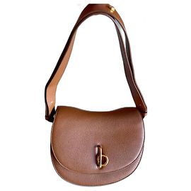 Bolsa de mão Burberry Rocking Horse Castanho claro couro e pele Castanho claro