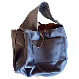 Acne Borsa a tracolla con manico largo Nero Marrone chiaro