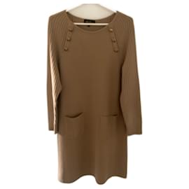 Luisa Spagnoli Langes Kleid Kamel