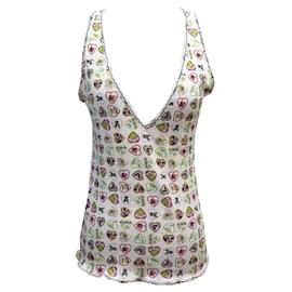 Chanel-NINE TOP CHANEL TOP VALENTINES HEART CHARMS LOGO P28277V18294 L 42 HEARTS-Multiple colors