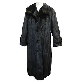 ABRIGO VINTAGE CHRISTIAN DIOR DE VISÓN MARRÓN M 42 Castaño