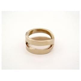 Hermès-ANNEAU DE FOULARD HERMES POP H EN METAL DORE BAGUE GOLDEN STEEL SCARF RING-Doré