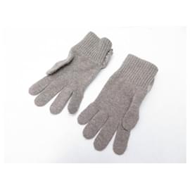 Fendi-NINE FENDI BAGUETTE GLOVES SIZE 8 IN TAUPE KNITTED WOOL-Taupe