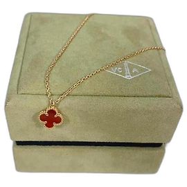 Van Cleef & Arpels Collier Sweet Alhambra Or Rouge Rouge