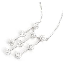 Autre Marque-White Gold Diamond Queen Jewelry Necklace-White