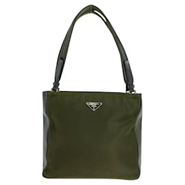 Prada-Prada Nylon Tessuto Logo Tote Bag-Green