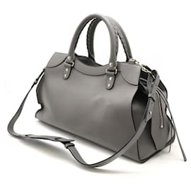 Balenciaga-Balenciaga Neo Classic Medium Leather Tote Bag-Grey