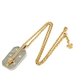 Versace-Versace Medusa Necklace Pendant Gold Silver-Golden