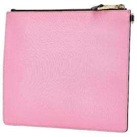Moschino-Moschino Bear Print PVC Leather Clutch Bag-Pink