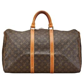 Louis Vuitton-Louis Vuitton Monogram Keepall Bandouliere 50 Bag-Brown