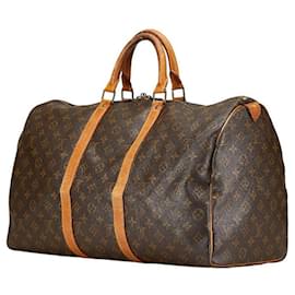 Louis Vuitton-Louis Vuitton Monogram Keepall Bandouliere 50 Bag-Brown