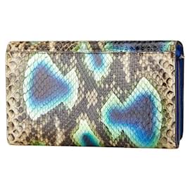 Christian Louboutin-Christian Louboutin Python Leather Wallet-Green