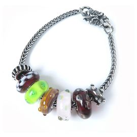 Autre Marque Conjunto de pulsera de charms de plata Trollbeads Multicolor