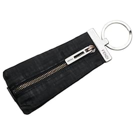Fendi-Fendi Zucca Canvas Coin Case Black-Black