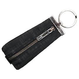 Fendi-Fendi Zucca Canvas Coin Case Black-Black