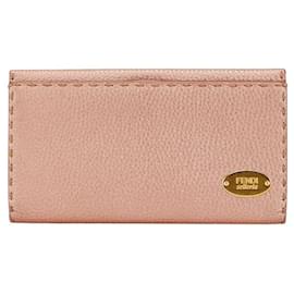 Fendi-Fendi Selleria Leather Long Wallet-Pink