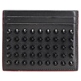 Christian Louboutin-Christian Louboutin Leather Studded Card Case-Black