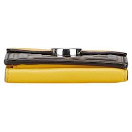 Fendi-Fendi Leather Trifold Wallet 8M0395-Silvery