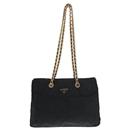 Prada-Prada Vintage Quilted Nylon Tote Bag-Black