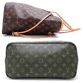 Louis Vuitton-Louis Vuitton Monogram Neverfull MM Tote Bag-Brown